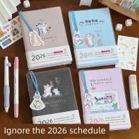 ราคา planner แพลนเนอร์ 2026 2026 B6 Ignore Cat Month Weekly Plan Schedule Notebook Student Cute Plan Clock Notebook (53652104576)