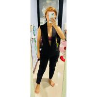 ราคา จั๊มคอปกแขนกุด ขา 7 ส่วน กระเป๋า 2 ข้าง ผ้าดีมีน้ำหนัก สีดำ ไซร้SM (ตำหนิมีรอยเตารีด ใส่จริงมองไม่ค่อยเห็น) (24105501908)