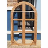 ราคา หน้าต่างบานโค้งพร้อมวงกบไม้สัก 100% (22256576501)