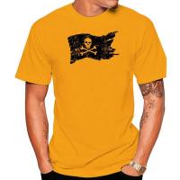 ราคา เสื้อยืดธงโจรสลัด Pirates Ship Skull Bones Charles Vane Blackbead Caribbean Cotton Tee Shirt Summer O Neck Tops (47704308648)