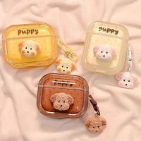 ราคา หูฟังสําหรับ Airpods 4 Pro 2 3 1 น่ารัก 3D สุนัขตกแต่ง Polka Dot Soft TPU กันกระแทกหูฟังไร้สายชุดหูฟังฝาครอบป้องกัน Shell พร้อม Anti-lost ของเล่นจี้ (28432541311)