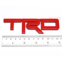 ราคา 1ชิ้น TRD LOGO แผ่นป้ายติดกระจังหน้า สีแดง สำหรับรถโตโยต้าทุกรุ่น วีโก้ รีโว่ TOYOTA VIGO REVO TIGER MIGHTY-X (2297767095)