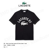 ราคา Lacoste เสื้อยืดคอกลม รุ่น Men’s Crew Neck Lacoste 27 Print Cotton T-shirt Code: TH0061 10 HDE (23482987441)