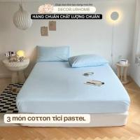 ราคา ผ้าฝ้ายทิซิ | ทิค ชุดเครื่องนอนผ้าฝ้าย 3 ชิ้นสีพาสเทล ใส หวาน นุ่ม เย็น (28740037901)