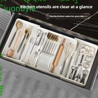 ราคา JUONUYIE ที่เก็บลิ้นชัก, กล่องเก็บเครื่องครัวขยายได้แบบปรับได้, เครื่องใช้บนโต๊ะอาหารพลาสติกอเนกประสงค์ที่ใส่ช้อนส้อมถาดลิ้นชัก Divider (40964294389)