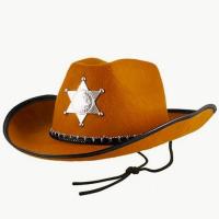 ราคา หมวกนายอำเภอ หมวกคาวบอย Sheriff Cowboy Hat ทรงตะวันตก หมวกแฟนซีผู้ใหญ่-เด็ก สำหรับงานปาร์ตี้ คอสเพลย์ธีมคาวบอย (42159130668)