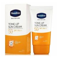 ราคา east มี2สูตร Vaseline sun cream Spf 50 pa+++ 50ml. วาสลีน กันแดดหน้า สูตรโทนอัพ / สูตรเดลี่ (28330709711)