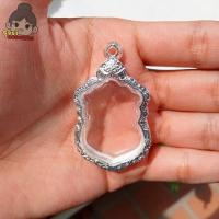 ราคา กรอบพระใส่เสมาหลวงพ่อรวยปี59 กรอบพระเงินผสม | กว้าง2.5*สูง3.6ซม.(ขนาดจอกระจก) (18657696385)