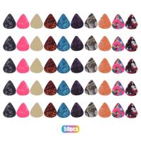ราคา [Gameda-Fast Ship] 50 ชิ้น/แพ็คที่มีสีสันCelluloid กีตาร์ Picks สําหรับกีตาร์อะคูสติกไฟฟ้าเบส (สีและความหนา 0.46 มม./0.71 มม./0.96 มม.จัดส่งแบบสุ่ม) (53555727076)