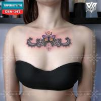 ราคา [ซีเอสเอ][TL-147] รอยสักชั่วคราว รอยสักชั่วคราว หน้าอก กลับ ผู้ชายและผู้หญิง ผีเสื้อ (56553894660)