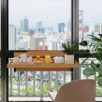 ราคา โต๊ะระเบียงแบบพับได้แขวน โต๊ะแขวนราวระเบียง มินิบาร์ไม้เนื้อแข็ง Balcony bar table (48955054452)