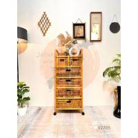 ราคา ลิ้นชักทอหวาย 5 ชั้น ล้อเลื่อน เฟอร์นิเจอร์ไม้หวาย ญี่ปุ่นมือสอง (46852297158)