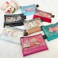 ราคา [ไซส์S]ทับตารางกระเป๋าสตางค์กากเพชร/PVC กระเป๋าสตางค์ลูกปัด กระเป๋าใส่เหรียญ (5753918589)