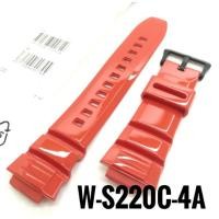 ราคา CASIO GENERAL W-S220-4A REPLACEMENT WATCH BAND. กลอสซี่เรด (21689086394)