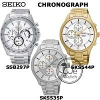 ราคา SEIKO Chronograph Quartz รุ่น SKS535P (สีเงิน) SKS544P (สีทอง) SSB297P ของแท้ นาฬิกาผู้ชาย ประกันศูนย์ไซโก้ 1 ปี (12565323790)