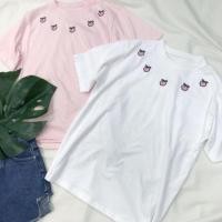 ราคา เสื้อโอเวอร์ไซส์ปักลายลูกพีช (1135078303)