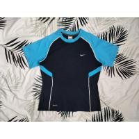 ราคา เสื้อกีฬามือสอง NIKE สีกรมแขนฟ้า แท้ (21573306215)