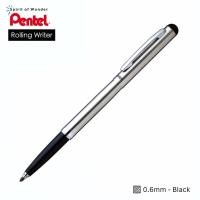 ราคา Pentel ปากกาโรลเลอร์ R460 เพนเทล ด้ามสีเงิน 0.6mm - หมึกสีดำ (12028944254)