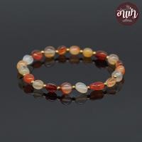 ราคา หินอาเกต ดวงตาสวรรค์ สีส้ม รูปทรงอิสระ + เม็ดคั่น เฮมาไทต์ Agate ขนาด 5 - 7 มิล หินแห่งการเปลี่ยนแปลงที่ดี หินสีส้ม (25909731511)