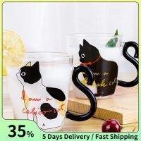 ราคา น่ารักคิตตี้แก้วน้ําถ้วยแมวหางจับแก้วนมชากาแฟน้ําผลไม้แก้ว เครื่องดื่ม โฮมออฟฟิศคนรักถ้วย-สีขาว (46255089508)