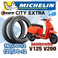 ราคา [ส่งทันที] MICHELIN CITY EXTRA ยางปี 2025 ยางนอก มอเตอร์ไซค์ Lambretta V125 , V200 ขนาด 110/70-12 และ 120/70-12 (44077722999)