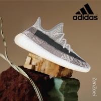 ราคา (ของแท้ 100%) adidas originals Yeezy Boost 350 V2 zyon grayish black FZ1267 (57753288839)