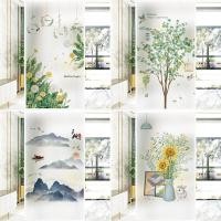 ราคา ถูกสุดๆฟิล์มติดกระจกบ้าน สติ๊กเกอร์ติดกระจก แบบสูญญากาศ พืชสีเขียว ฟิล์มติดกระจก ตกแต่งบ้าน (9890601489)