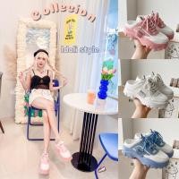 ราคา Idoli style รองเท้าผ้าใบเสริมส้นแนวเกาหลี พร้อมส่งในไทย (21838112716)