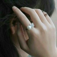 ราคา แหวนมุกแท้ขนาด8mm แหวนเสริมมงคล (1551587695)