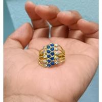 ราคา แหวนพลอยทองเหลือง แหวนพลอยสีประจำวันตัวเรือนทองเหลืองแท้ งานไม่ลอก (BR-16) (25419919321)