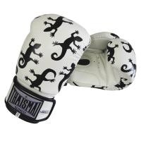 ราคา THAISMAI - นวมชกมวย นวมต่อยมวย อุปกรณ์มวยไทย หนังแท้ สีขาว-Fancy Boxing Gloves White Leather Lizard (12845901331)