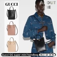 ราคา Gucci GG Super MINI กระเป๋าถือพร้อมสายสะพาย Gucci Women Leather handbag (26177758904)
