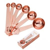 ราคา ชุดช้อนตวงสแตนเลส สี Rose Gold 6 ชิ้น อย่างดี ช้อนตวงสแตนเลส สี Rose Gold (10948715400)