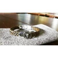 ราคา nn_braceletสายรัดข้อมือ RASTACLAT รหัส 214 สร้อยข้อมือหนังถักทรงกลมสีน้ำตาลทับสองเส้น Price : 200 บาท (965037601)