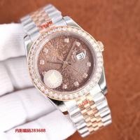 ราคา นาฬิกาข้อมือผู้ชายกลไกอัตโนมัติฝีมือดี, หน้าปัดสีน้ำตาล Datejust โทนสีอบอุ่นและลึก, rz32นาฬิกาสแตนเ (24035033144)