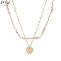 ราคา 17KM สร้อยคอ โชคเกอร์ จี้หัวใจสีทองไข่มุก (12631518872)