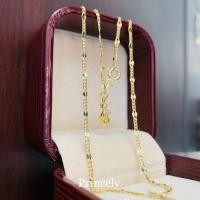 ราคา Princely สร้อยคอทองเคแท้ 9K ลายFigaro3+1พร้อมจี้แมวฝังเพชรสวิส น่ารักมากๆ (5411854330)