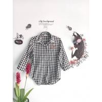 ราคา ส่งต่อ เสื้อเชิ้ตลายสก๊อต มือ 2 งานป้าย สีดำสลับขาว แต่งลูกไม้รอบปก แขน5ส่วน อก 36" ยาว 25" (20707358191)