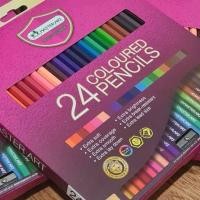 ราคา ดินสอสี สีไม้มาสเตอร์อาร์ต 24สี MASTER ART แถมกบเหลาดินสอ (17465203520)