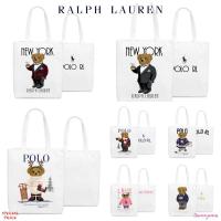 ราคา RALPH LAUREN BEAR COTTON CANVAS TOTE BAG (5119722192)