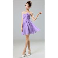 ราคา #พร้อมส่ง ชุดราตรีสั้น ชุดเดรส สีม่วงอ่อน Lavender (เหลือเฉพาะไซส์ L) (5548060293)