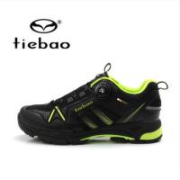 ราคา รองเท้าจักรยานเสือภูเขาแบบผ้าใบ TIEBAO รุ่น TB22-B1335 สีดำเขียว สายสลิงหัวบิดรัดสายออโต้ (3724444870)
