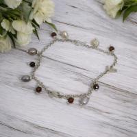 ราคา สร้อยข้อมือเงินแท้ประดับเม็ดพลอยโกเมนและไข่มุกงานแฮนด์เมดรับประกันเงินมุกแท้โกเมนส้มแท้ข้อมือเลือกเกี่ยวได้ที่โซ่ (52405908172)