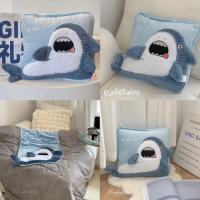 ราคา ส่งจากไทยหมอนผ้าห่ม ตุ๊กตา ฉลาม Shark ตุ๊กตาผ้าห่ม น่ารัก ผ้าคลุม ขนนุ่มนิ่ม น่ากอด ตุ๊กตาน่ารัก (22515291852)