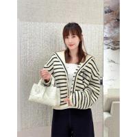 ราคา PDC8 DR* Spring New Lazy Commuting Style Color-Block Striped Letter Embroidery Navy Collar Knitted Jacket (50955675790)