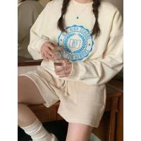 ราคา NZN เสื้อกันหนาวแขนยาวพิมพ์ลายตัวอักษรคอลูกเรือแนววินเทจสําหรับผู้หญิงแฟชั่นเกาหลี (23064853401)