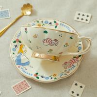 ราคา ( พร้อมส่ง ) Disney Alice in Wonderland Teacup & Plate Set 2P ชุดถ้วยน้ำชา + จานรอง (20186627681)