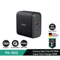 ราคา Adapter หัวชาร์จ Aukey PA-B6S Omnia 90W 3-Port Charger (3582583857)