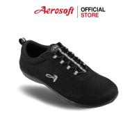 ราคา Aerosoft (แอโร่ซอฟ) รองเท้าผ้าใบผู้หญิง เพื่อสุขภาพ ผ้าใบสีดำ รุ่น SN7715 (23422468530)