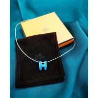 ราคา Hermes valente blue pop H pendant necklace authentic% (7159782802)